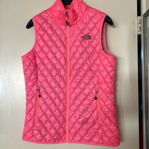 NWOT.  The North Face Thermoball vest.  Neon pink, lightweight and warm.